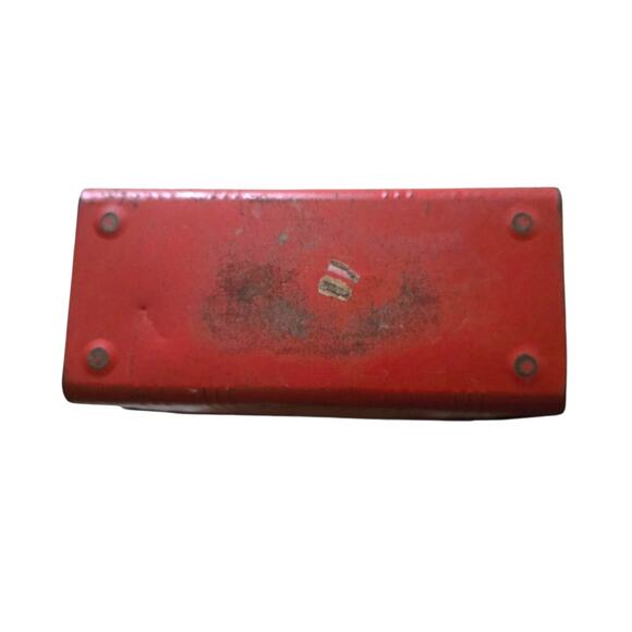 VTG Aladdin Industries Metal Dome Snap Buckle Red Lunch Box - Picture 4 of 11